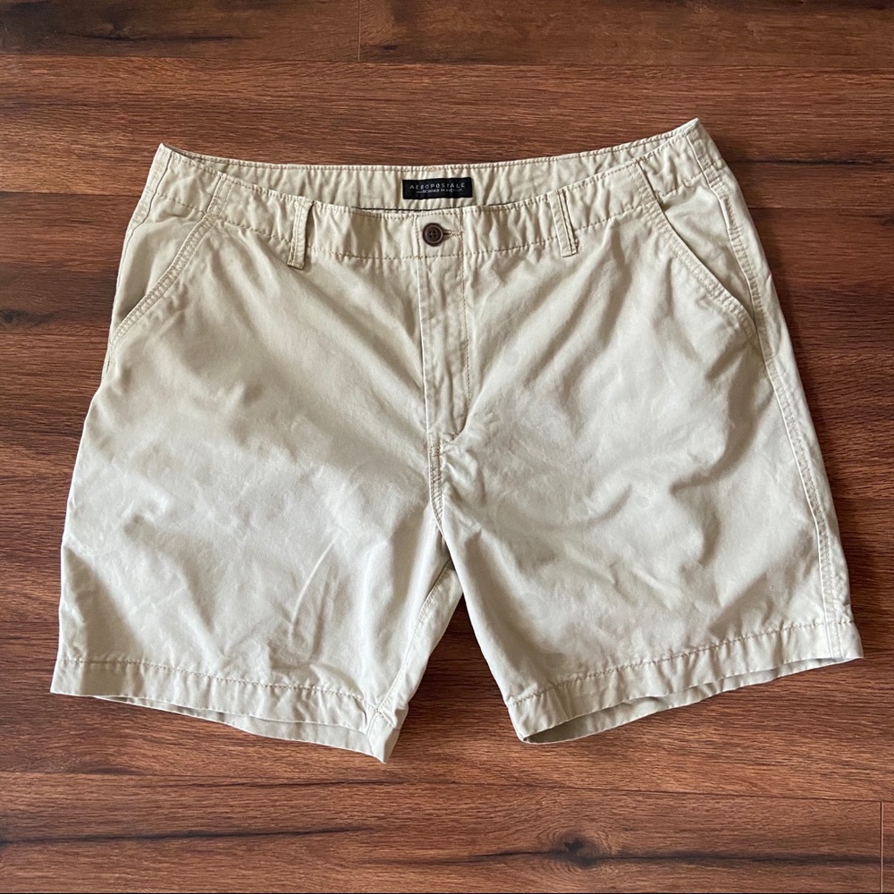 Aeropostale Khaki Flat Front Chino Shorts